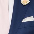 Royal blue stripedot wedding suit