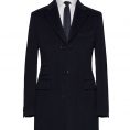 Navy Fine Wool Overcoat