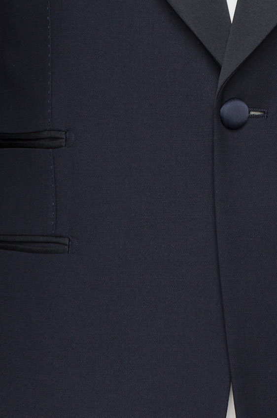Wool&mohair barathea navy blue tuxedo