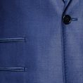 Bright blue wool-silk wedding suit