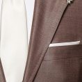 Grey brown wool-silk wedding suit