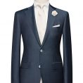 Slate blue twill wool-mohair wedding suit