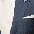 Slate blue twill wool-mohair wedding suit