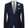 Dark blue twill wool-mohair wedding suit