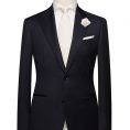 Midnight blue twill wool-mohair wedding suit