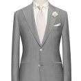 Light grey twill wool-mohair wedding suit