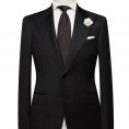 Black twill wool-mohair wedding suit