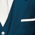 Turquoise twill wool-mohair wedding suit
