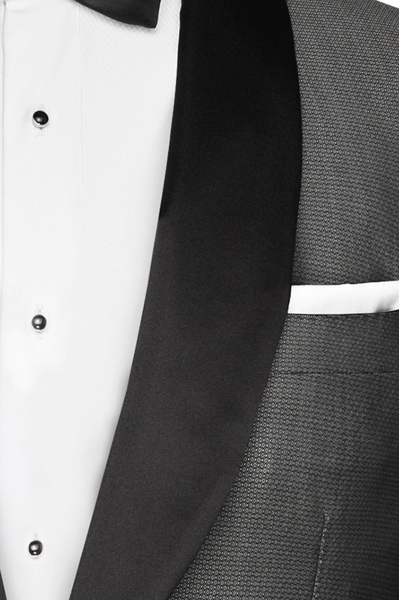 Antracite wool-mohair wedding tuxedo