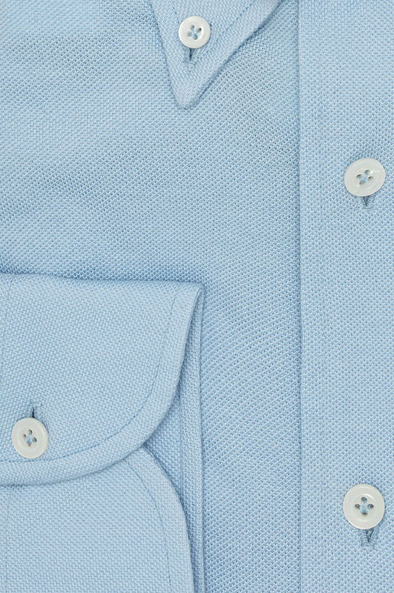 Light blue piqué polo shirt