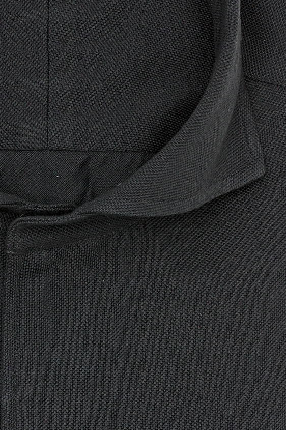 Dark grey piqué polo shirt