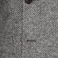 Light grey wool-alpaca herringbone overcoat