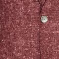 Blush red slubbed wool-silk-linen blend jacket