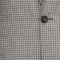 Mid grey wool-linen with white modern check jacket