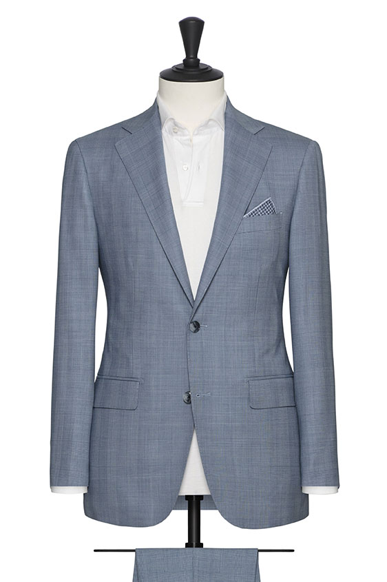Blue wool with ne glencheck suit