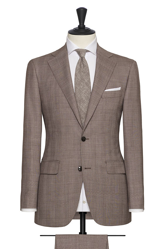 Brown wool with ne glencheck suit
