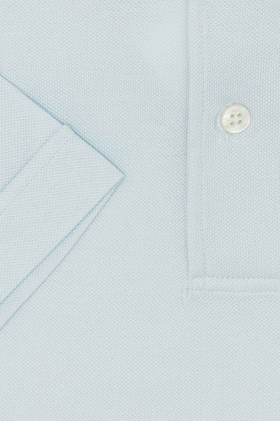 Baby blue piqué polo