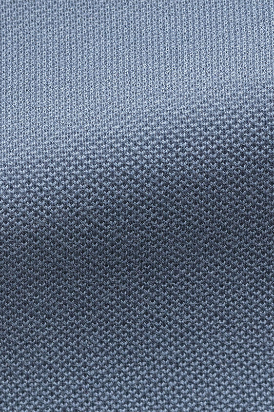 Steel blue piqué polo