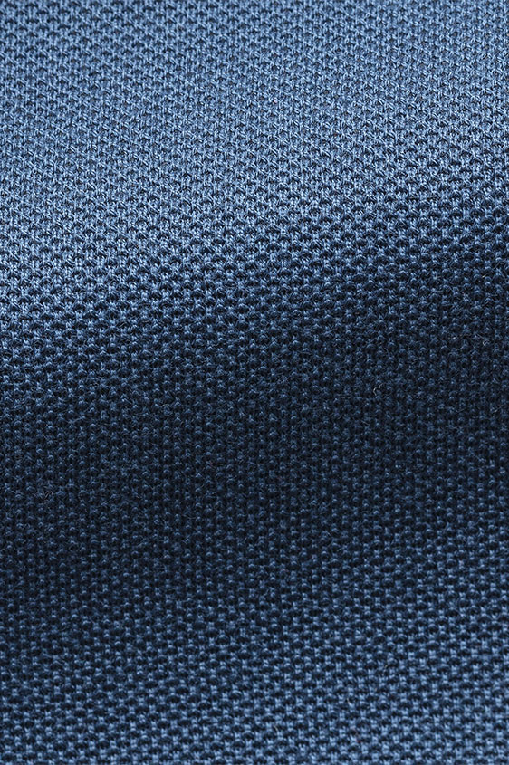 Indigo blue piqué polo