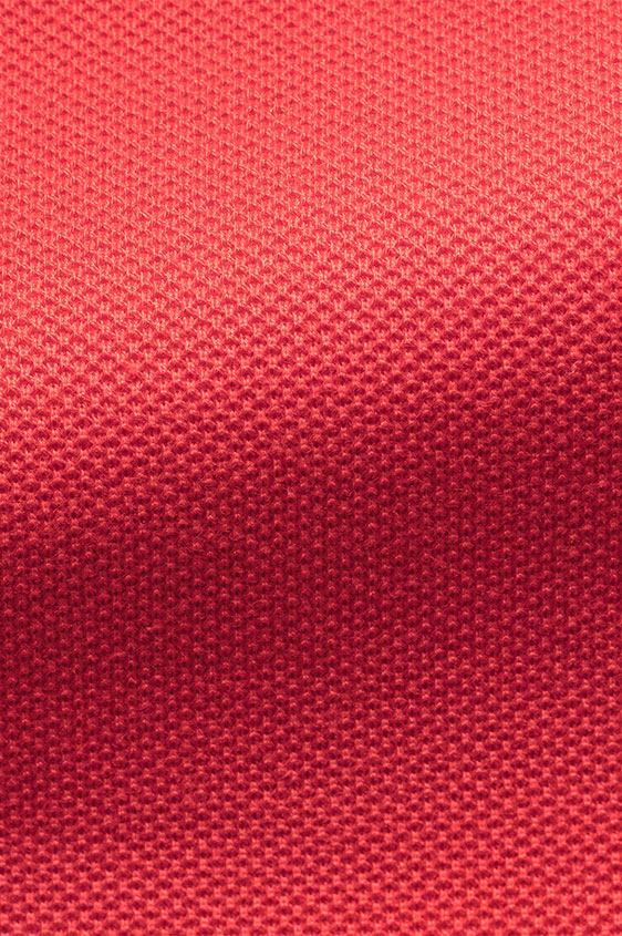 Bright red piqué polo