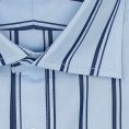 Light blue cotton poplin with dark blue stripes shirt
