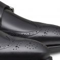 Double monk with brogue fine calf black