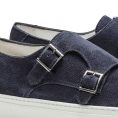Double Monk Sneaker perforated summer suede midnight blue