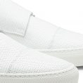 Double Monk perforated sneaker white
