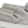 Slip-on sneaker perforated washed suede light blue