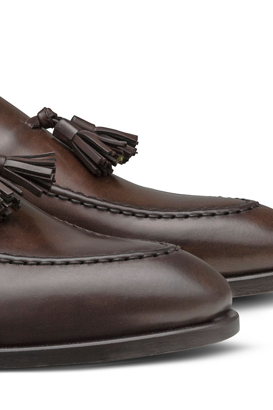 Tassel loafer fine calf chocolate brown