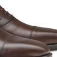 Oxford with cap toe fine calf chocolate brown