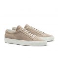 Low-top sneaker perforated summer suede sand
