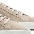 Low-top sneaker perforated summer suede sand