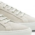 Low-top sneaker perforated summer suede light gray