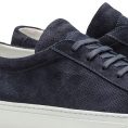 Low-top sneaker perforated summer suede midnight blue