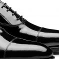 Oxford cap toe patent calf black