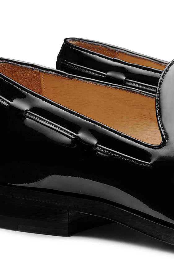 Tassel loafer patent calf black