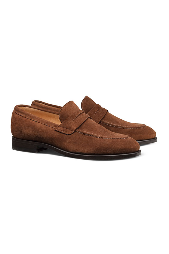 Penny loafer suede nut brown