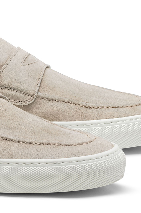 Penny sneaker washed suede light beige