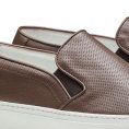 Slip-on sneaker perforated sneaker chocolate brown