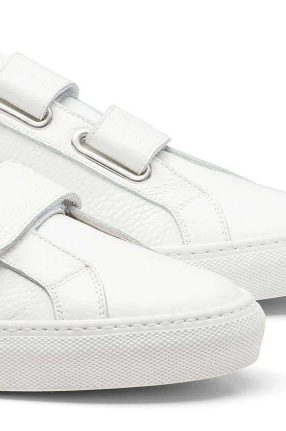 Velcro sneaker grain calf white