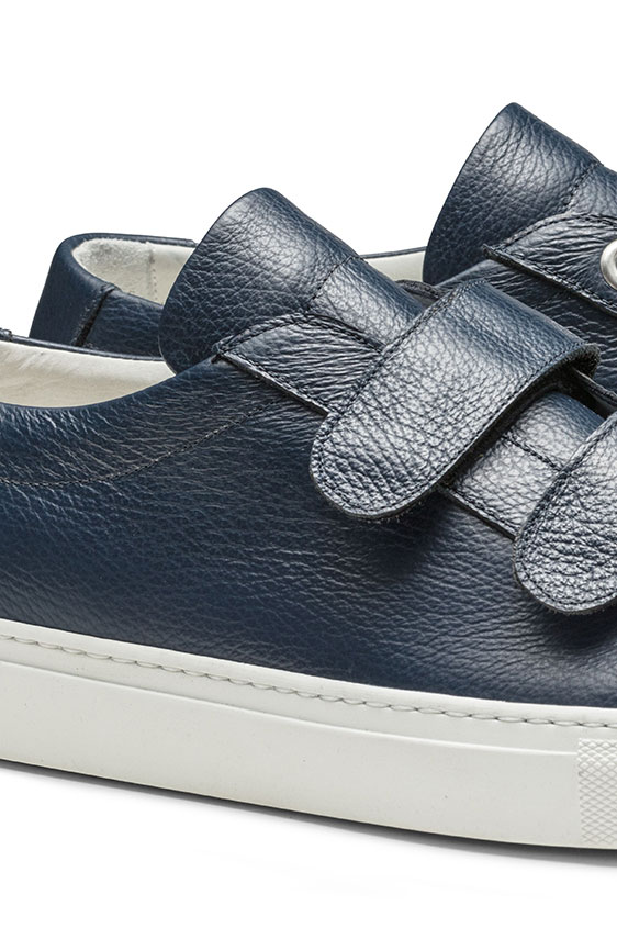 Velcro sneaker grain calf midnight blue