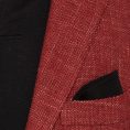 Rust red wool-linen blend mesh jacket