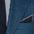 Royal blue faux uni wool herringbone jacket