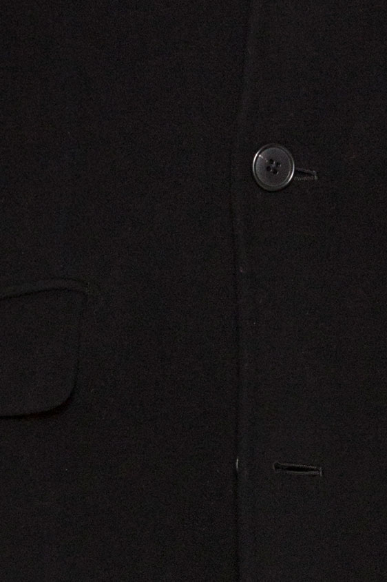 Black wool overcoat