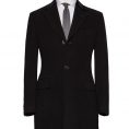 Black wool overcoat