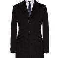 Black cashmere overcoat