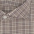 Light brown cotton with check shirt