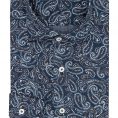 Dark blue cotton flannel with paisley shirt