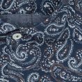 Dark blue cotton flannel with paisley shirt